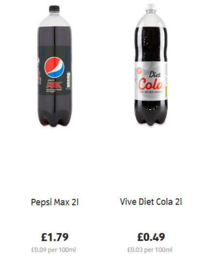 Pepsi Max vs. Aldi's privately owned Cola