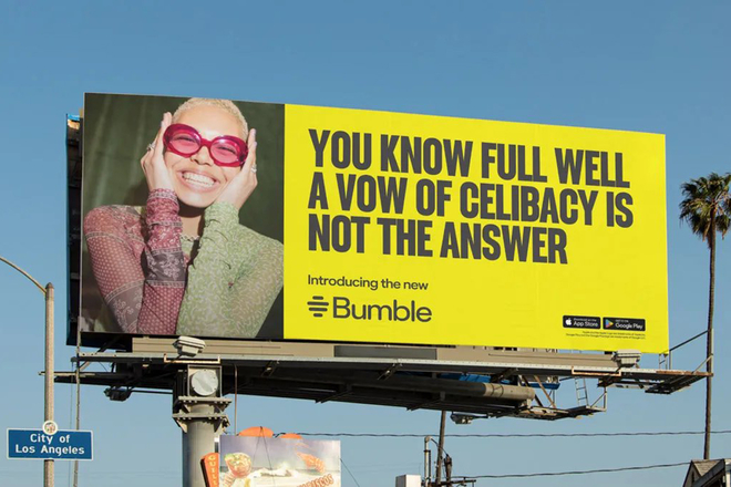 Bumble's ad campaign against celibacy triggers backlash